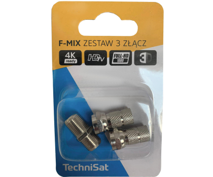 Kabel i złączka TECHNISAT ZESTAW 3 ZLACZ (2 x F 7mm, 1 x beczka, blister)